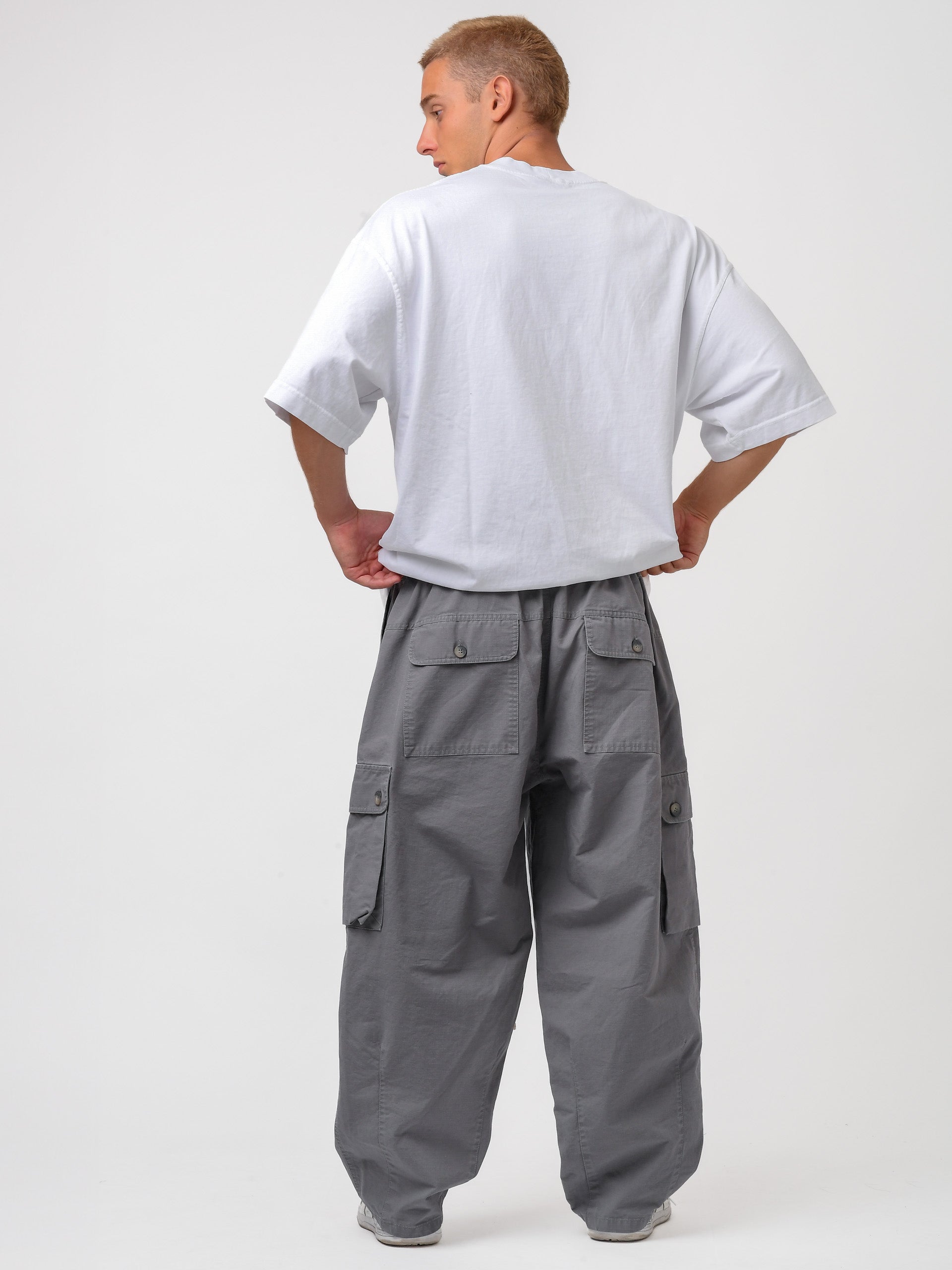 Pantalone washed in ripstop