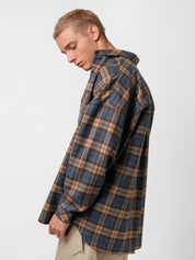 Camicia a quadri blu/marrone