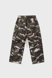 Pantalone cargo balloon camouflage verde/bianco