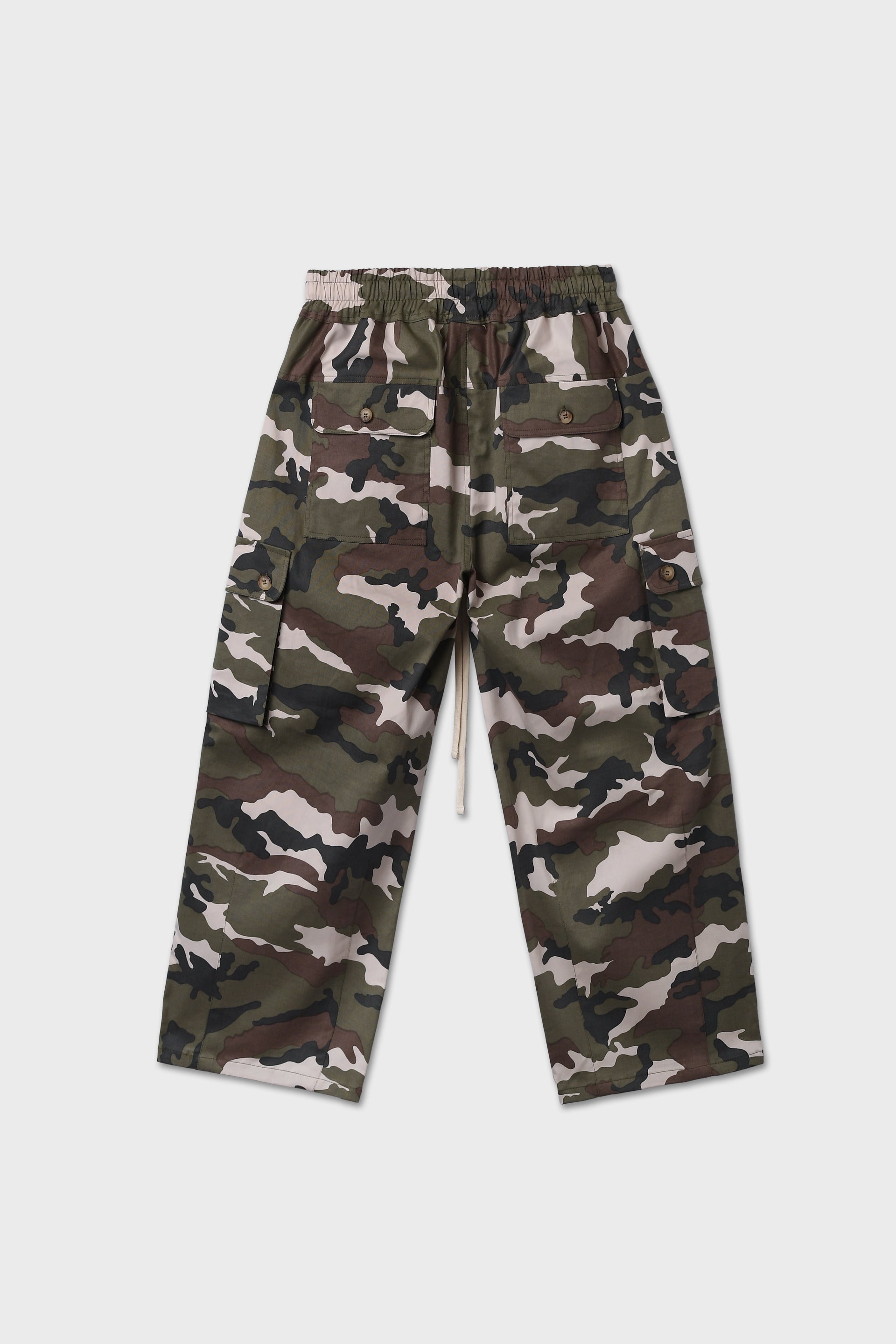 Pantalone cargo balloon camouflage verde/bianco