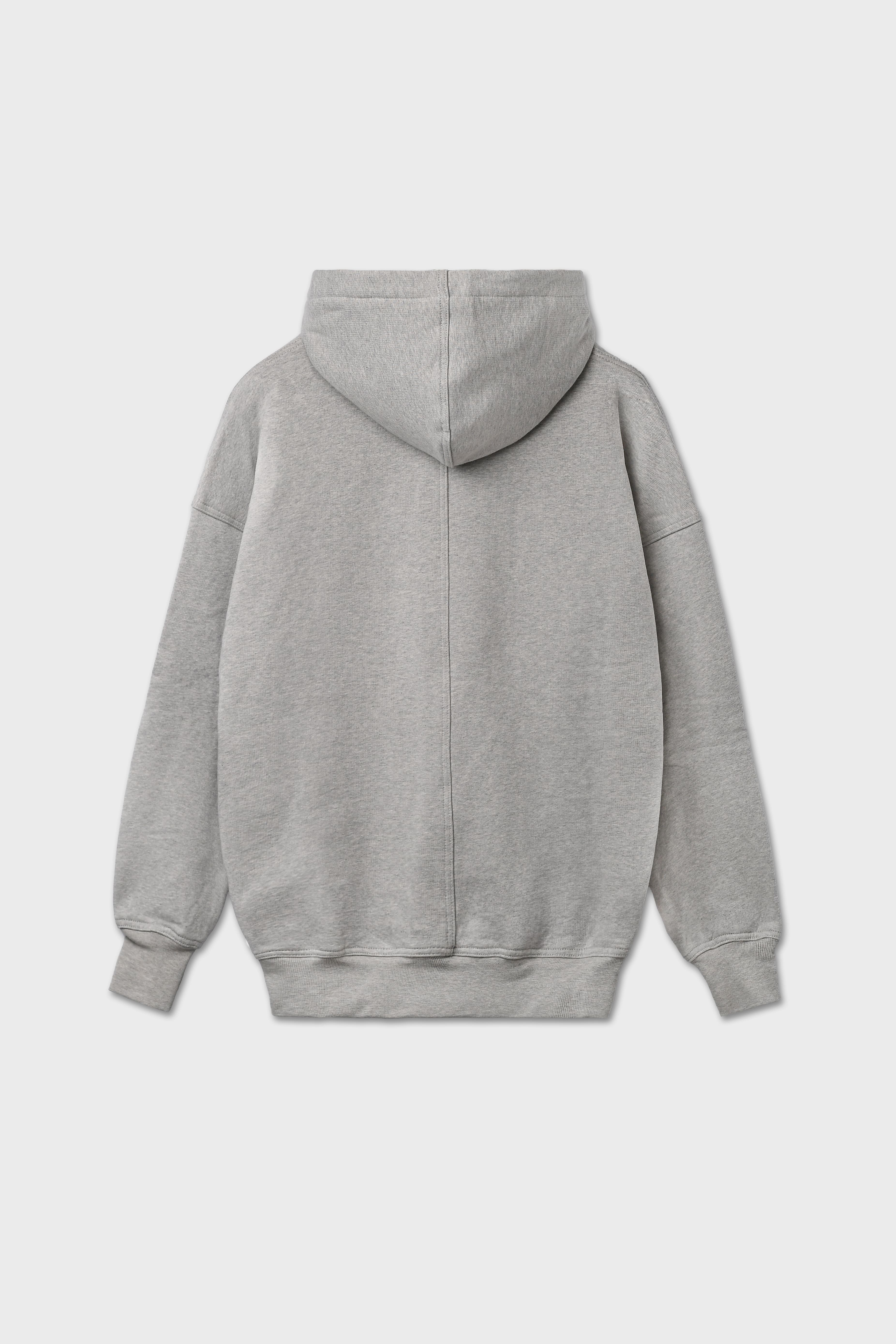 Felpa garzata oversize grigio chiaro