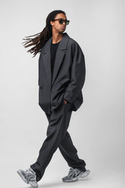Pantalone in frescolana grigio scuro