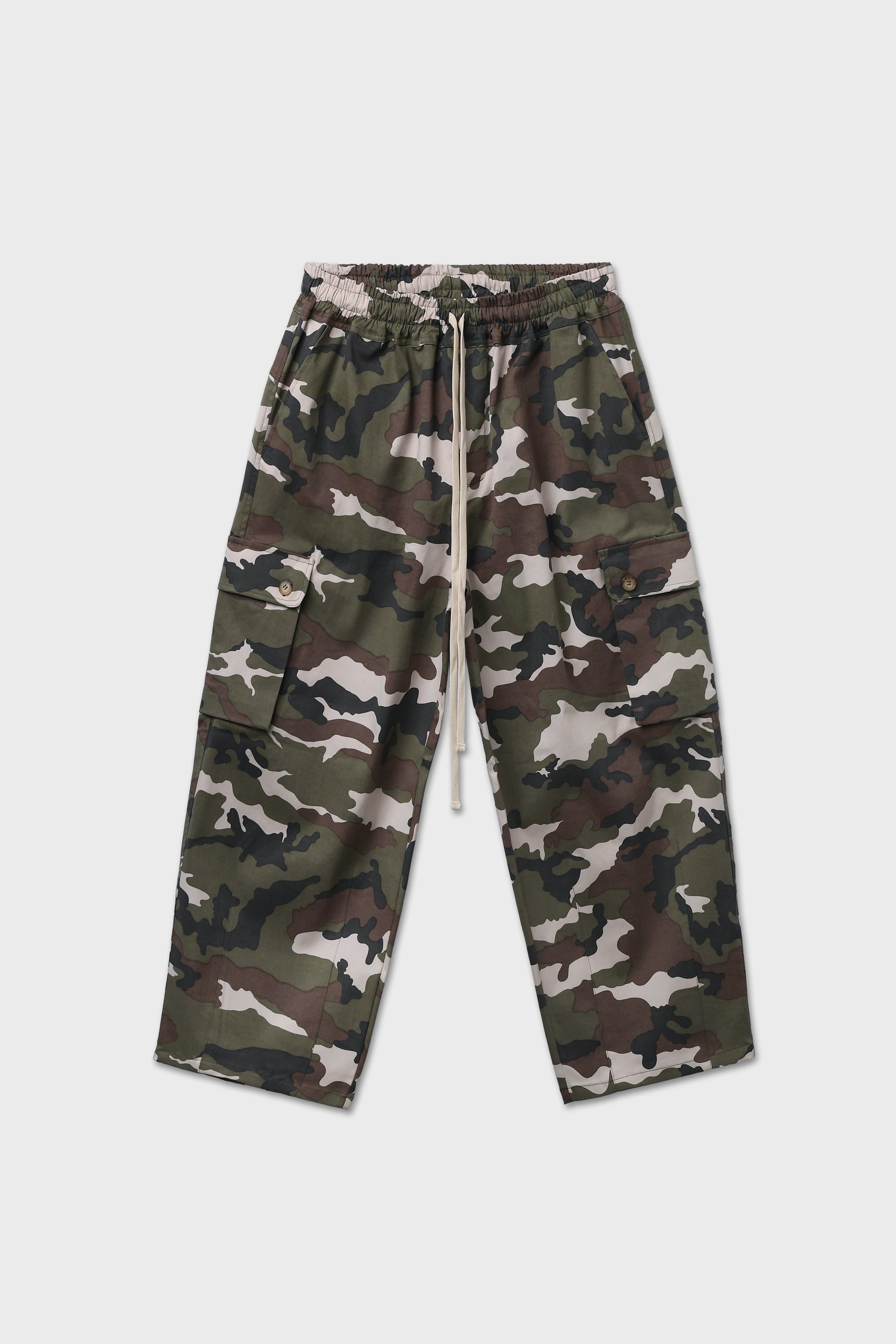 Pantalone cargo balloon camouflage verde/bianco