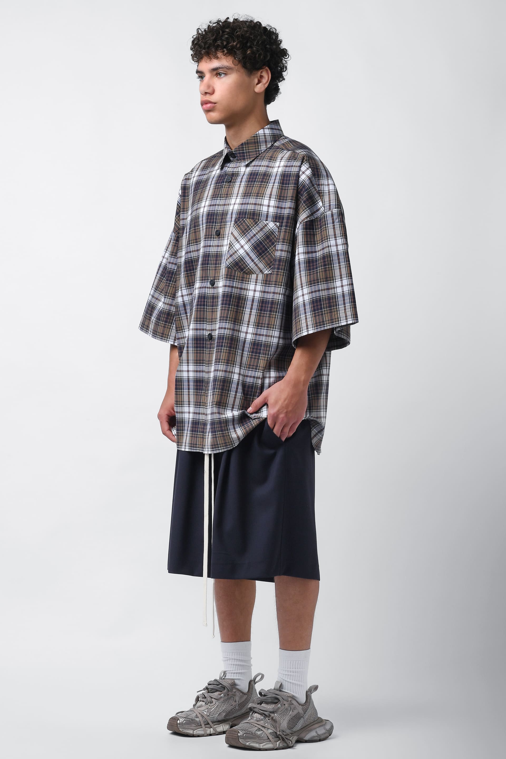 Camicia a quadri maniche corte