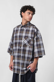 Camicia a quadri maniche corte