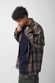 Camicia a quadri marrone